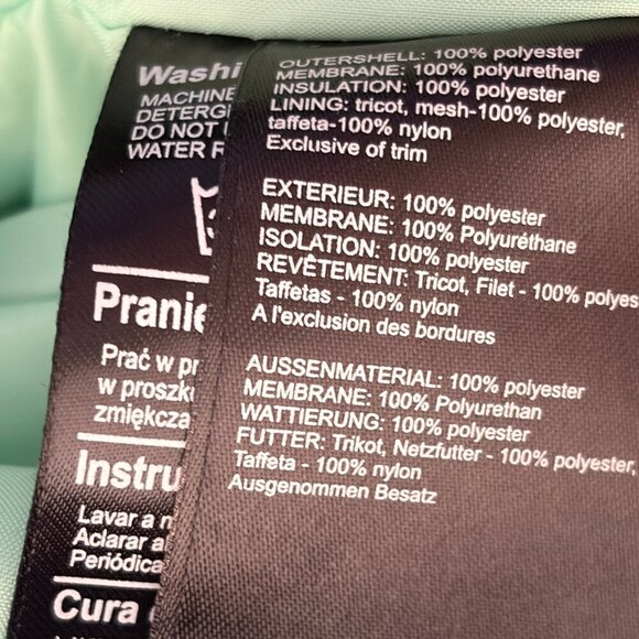 Burton women's Horizon snowboard jacket small blue mint hooded Mountain Dew - Picture 11 of 13